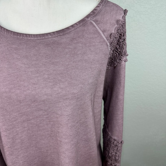 Knox Rose, XXL Sweatshirt Crochet Detail Dusty Purple NWOT - Picture 13 of 15